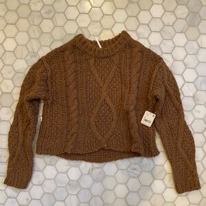 Free People Cutting Edge Cable Pullover size small